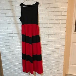 Red and black maxi